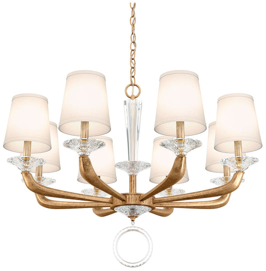 Emilea 24"H x 33"W 8-Light Crystal Chandelier in French Gold