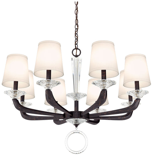 Emilea 24"H x 33"W 8-Light Crystal Chandelier in Heirloom Bronze