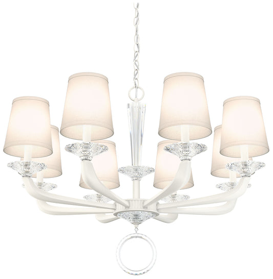 Emilea 24"H x 33"W 8-Light Crystal Chandelier in White