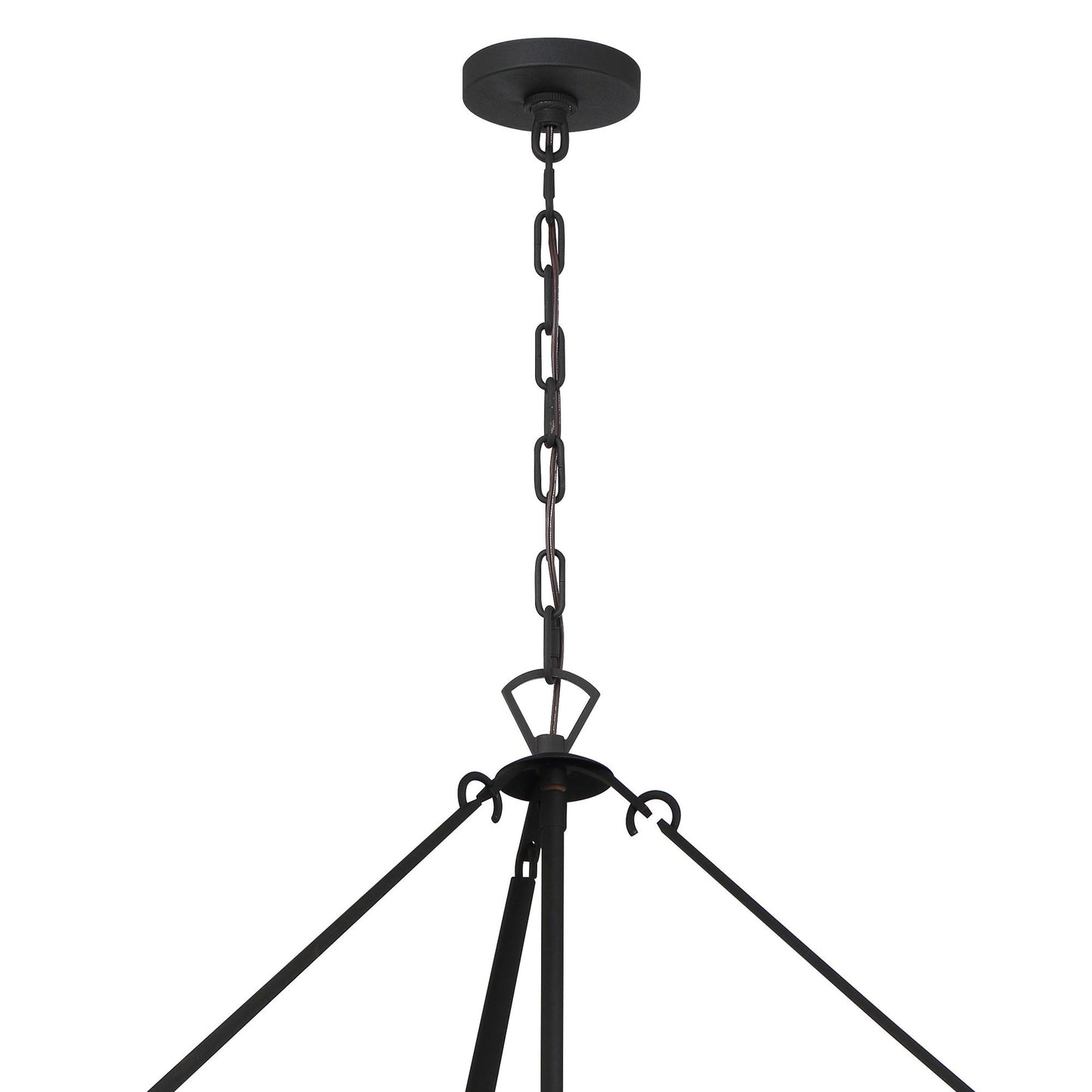 40" Wide Black Forged 22-Light 4-Tier Chandelier