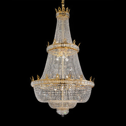 Empire Style Crystal Basket Chandelier