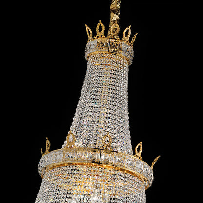 Empire Style Crystal Basket Chandelier