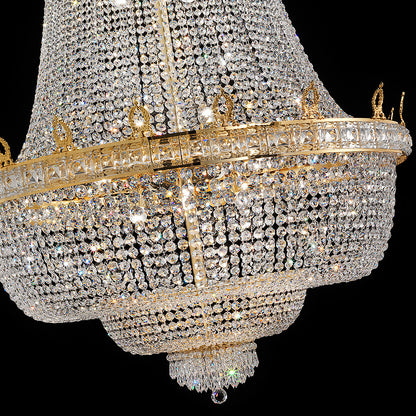 Empire Style Crystal Basket Chandelier