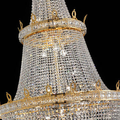 Empire Style Crystal Basket Chandelier