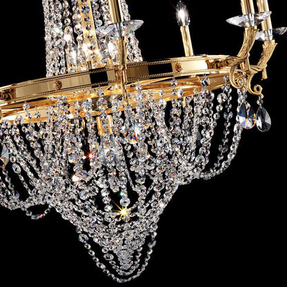 Empire Crystal Gold Plated Chandelier