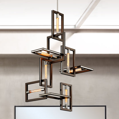 Enigma 24 3/4" Wide Bronze 7-Light Pendant