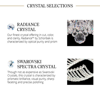 Esteracae 11"H x 18"W 3-Light Crystal Semi-Flush Mount in Heirloo