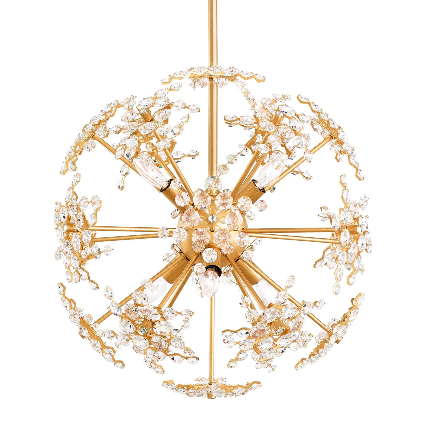 Esteracae 18"H x 18"W 6-Light Crystal Pendant in Heirloom Gold