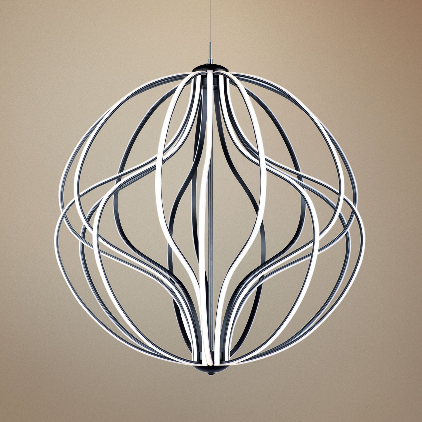 ET2 Aura 31" Wide Black Orb LED Pendant Light