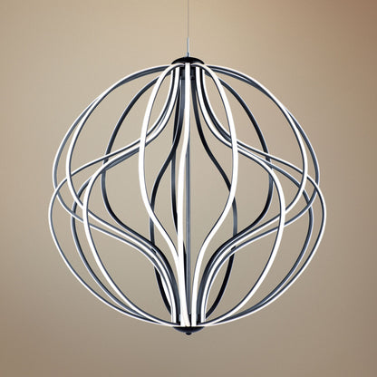 ET2 Aura 31" Wide Black Orb LED Pendant Light