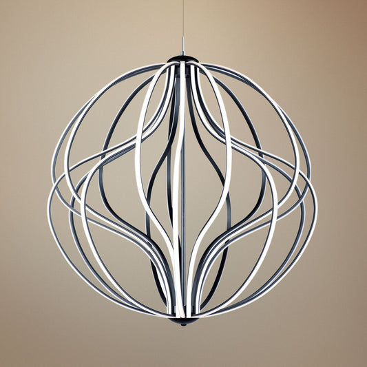 ET2 Aura 31" Wide Black Orb LED Pendant Light