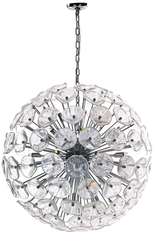 ET2 Fiori 24.8" WIde 28-Light Modern Glass Pendant Chandelier