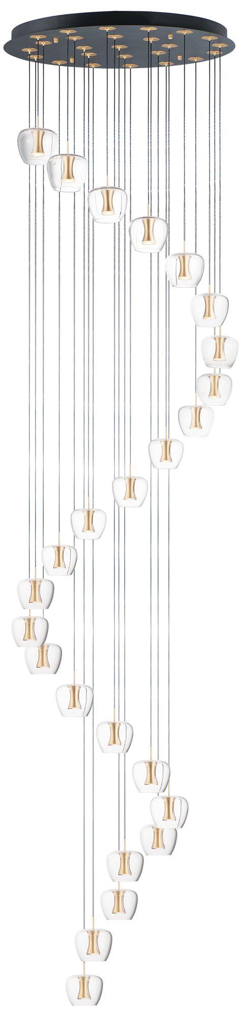 ET2 Newton 27.5" Wide Modern 25-Light LED Pendant Chandelier