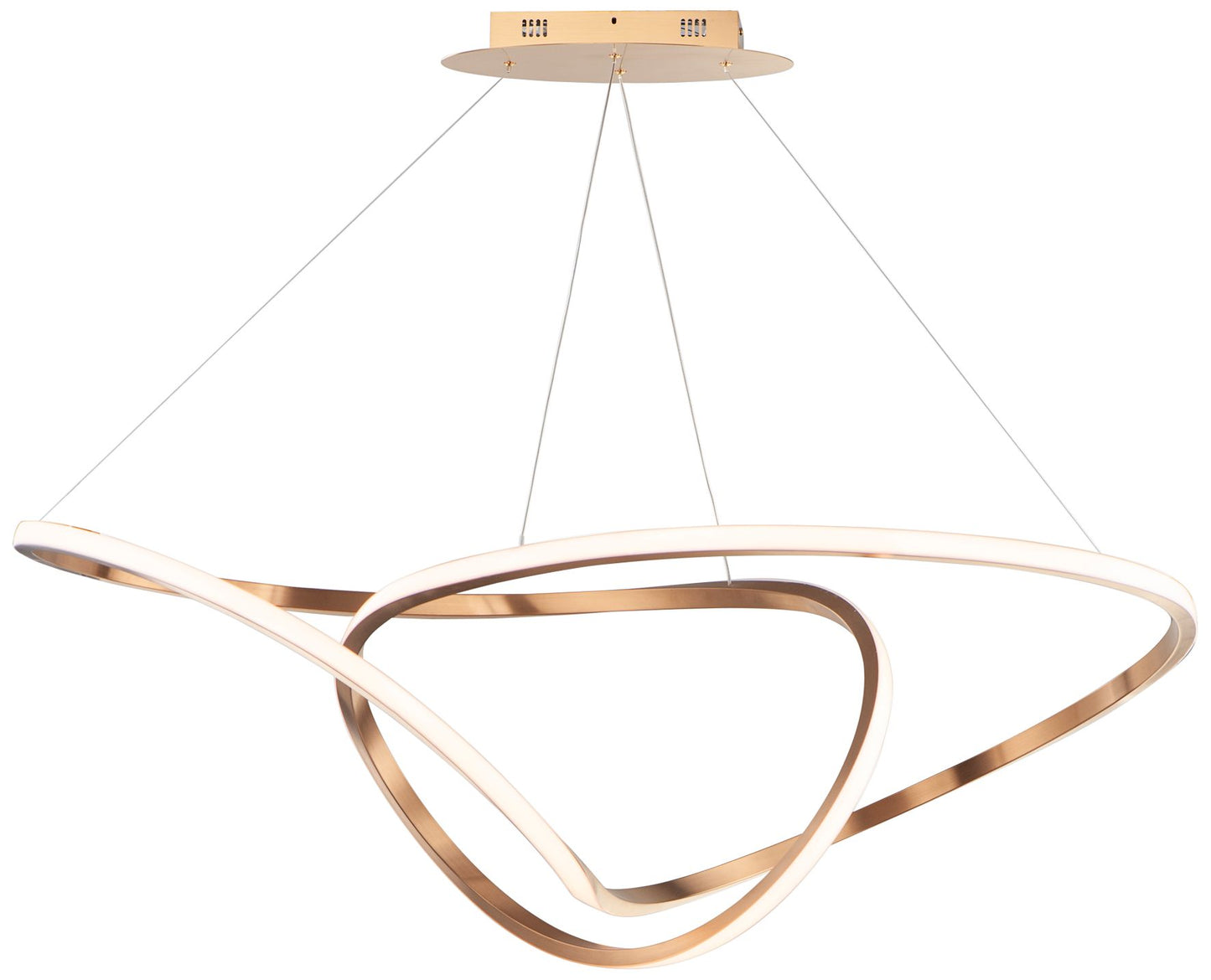 ET2 Perpetual 46" Wide Brushed Champagne LED Pendant Light