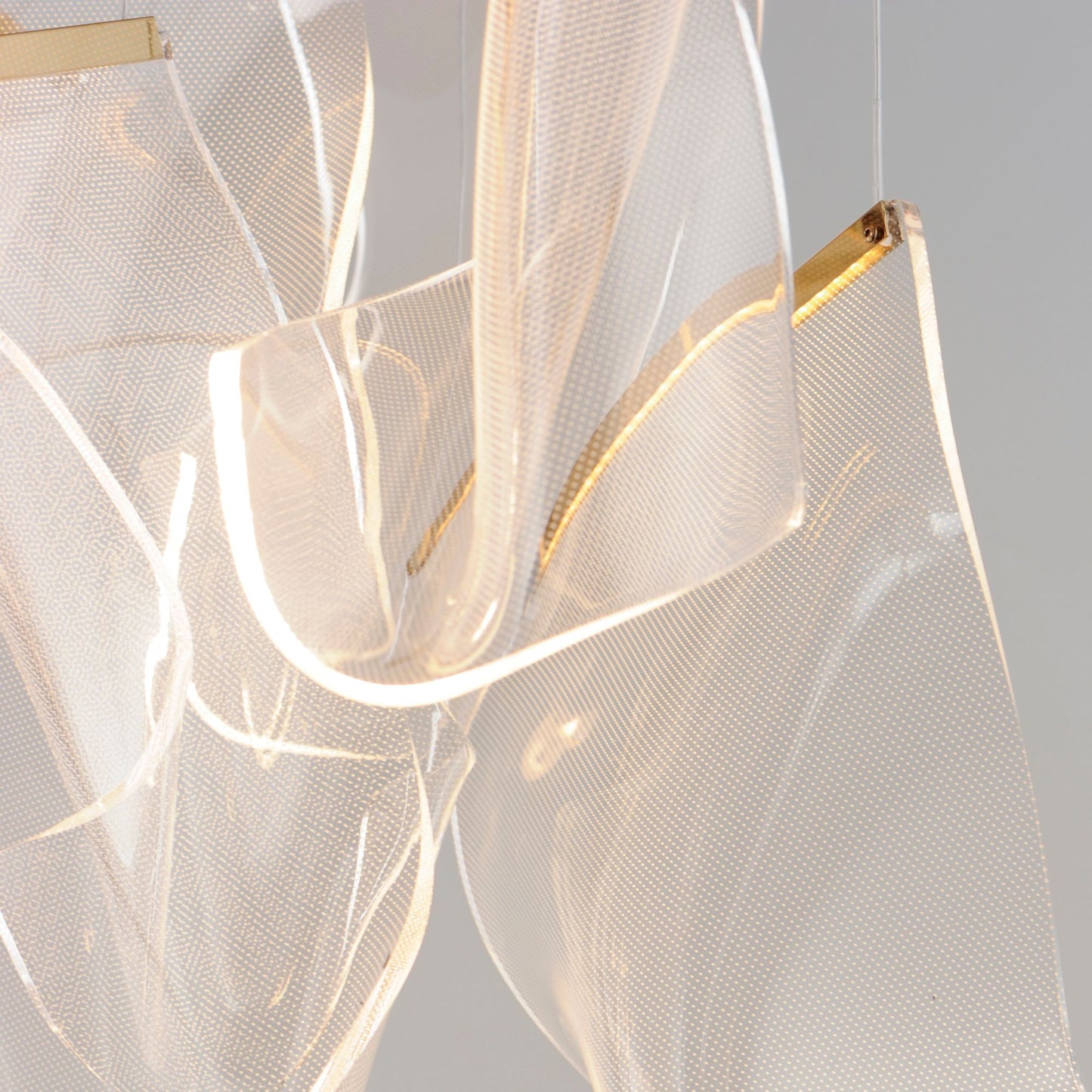 ET2 Rinkle 36 1/4" Wide French Gold LED Multi-Light Pendant