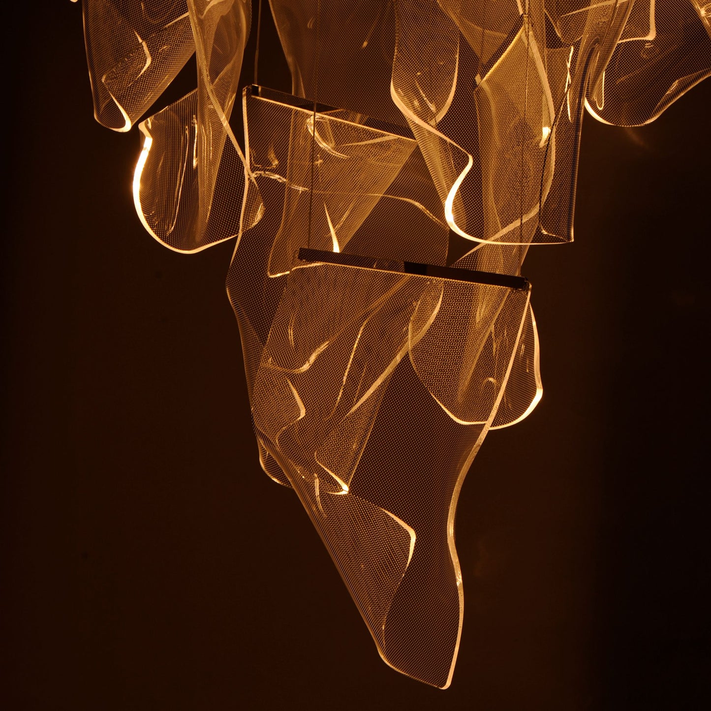 ET2 Rinkle 36 1/4"W Brushed Gunmetal 24-Light LED Pendant