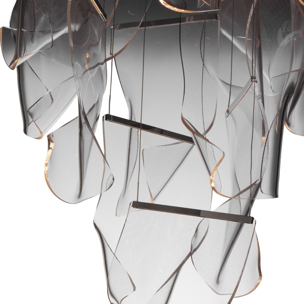 ET2 Rinkle 36 1/4"W Brushed Gunmetal 24-Light LED Pendant