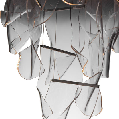 ET2 Rinkle 36 1/4"W Brushed Gunmetal 24-Light LED Pendant