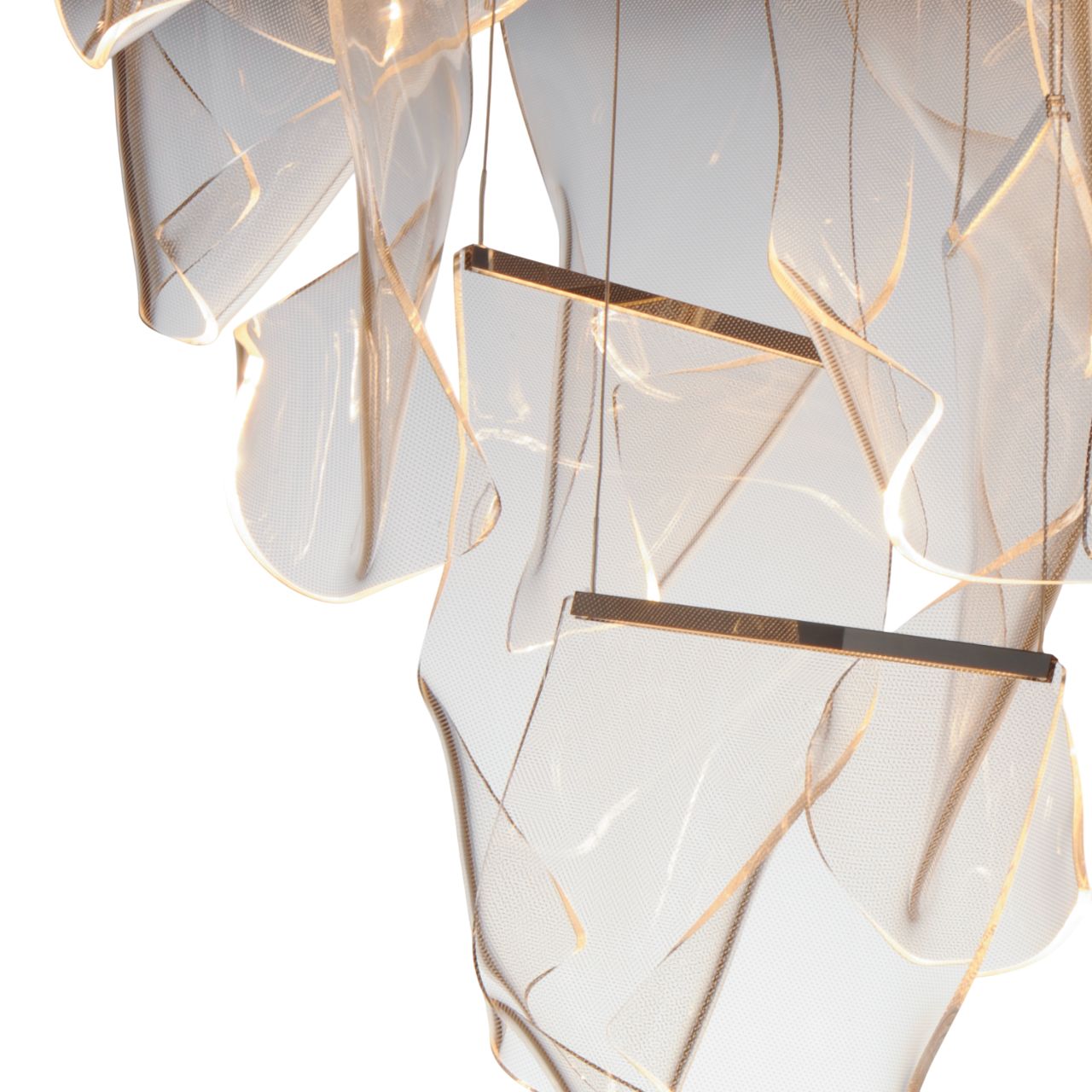 ET2 Rinkle 36 1/4"W Brushed Gunmetal 24-Light LED Pendant