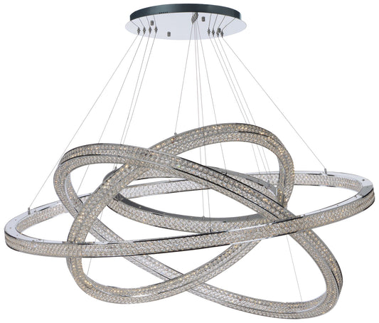 Eternity LED 1-Light 60" Wide Polished Chrome Pendant Light