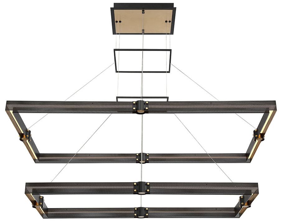 fase Admiral 2 In. x 29 In. Integrated LED Chandelier in Black/Gold