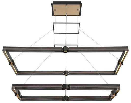 fase Admiral 2 In. x 29 In. Integrated LED Chandelier in Black/Gold