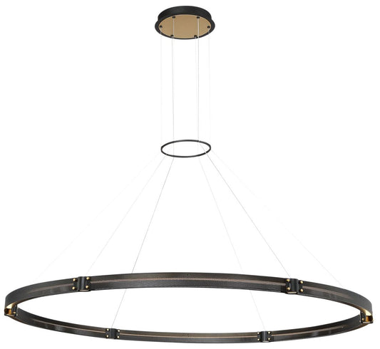 fase Admiral 2 In. x 61.75 In. Integrated LED Chandelier in Black/Gold