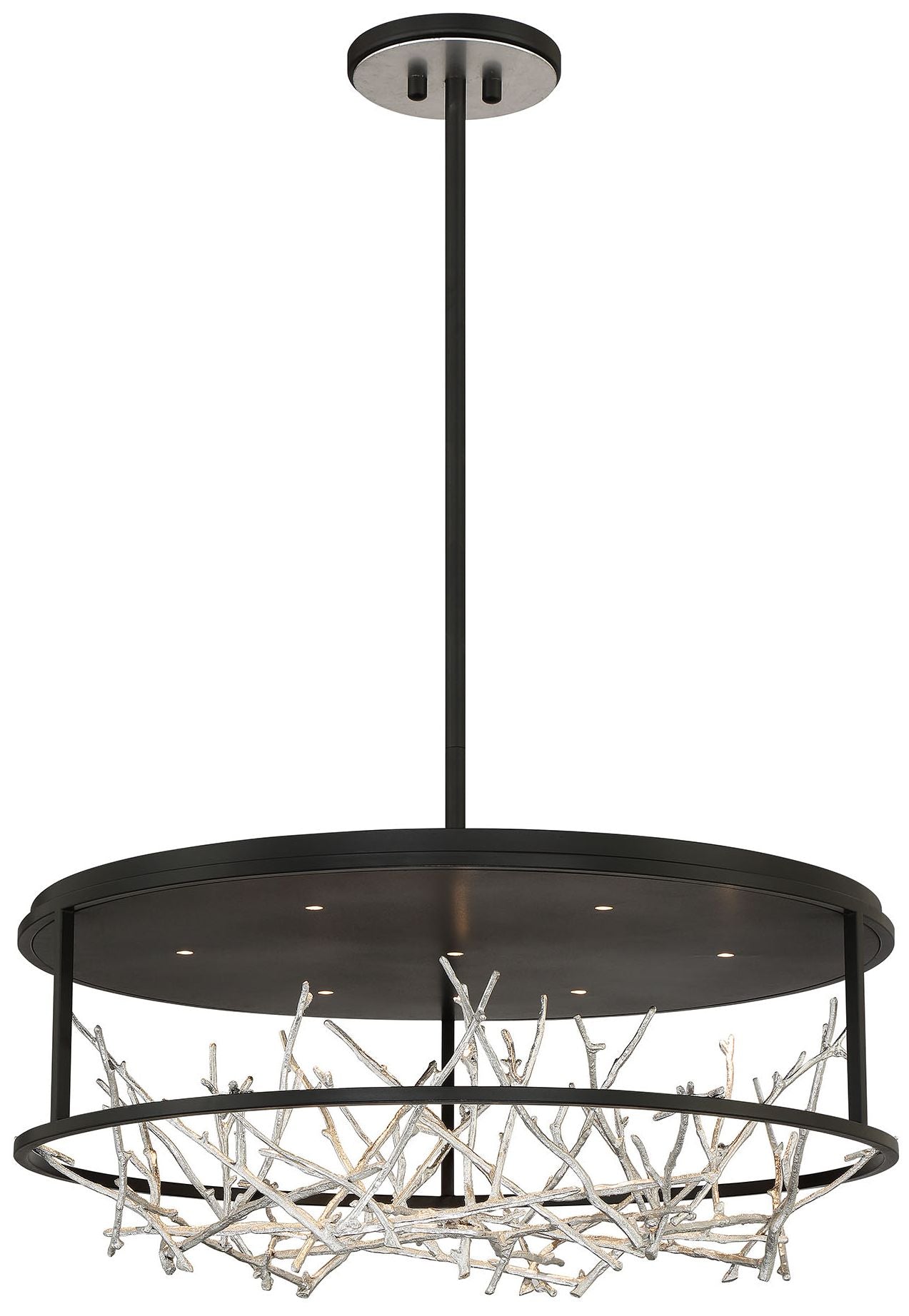 fase Aerie 13 In. x 30.50 In. Integrated LED Chandelier in Black/Silver