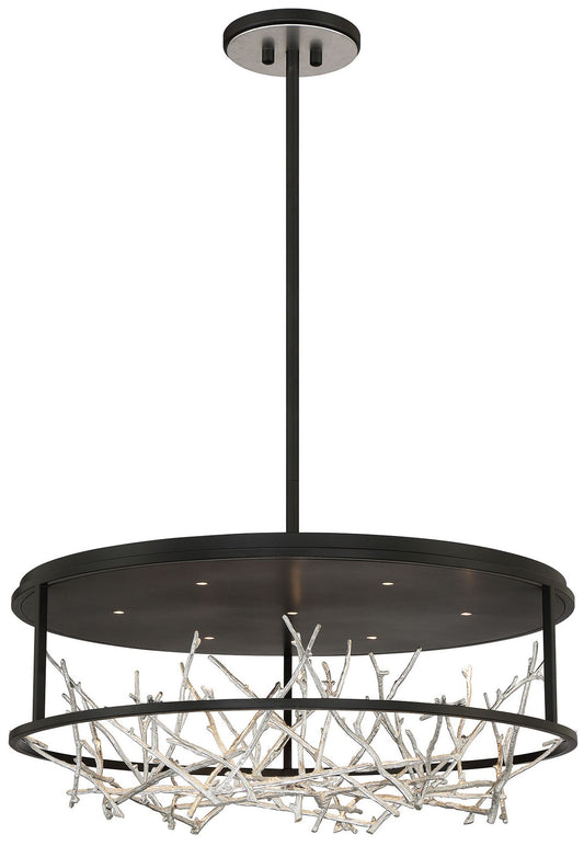 fase Aerie 13 In. x 30.50 In. Integrated LED Chandelier in Black/Silver