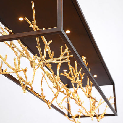 Eurofase Aerie 44" Bronze LED Kitchen Island Modern Linear Pendant