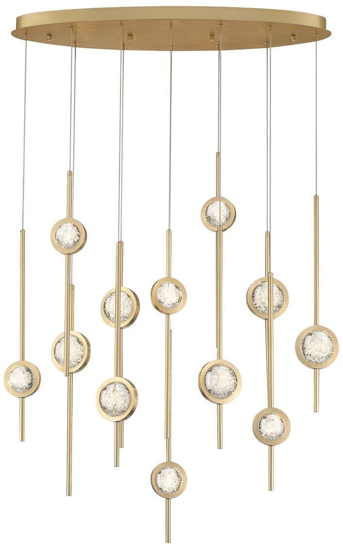 Eurofase Barletta 23.50 In. x 12 In. Integrated LED Chandelier in Brass