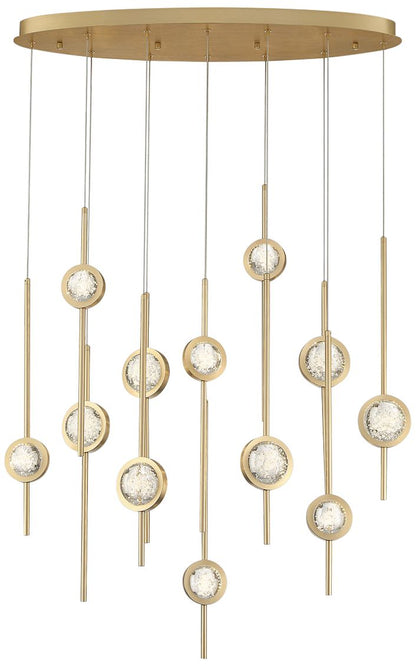 Eurofase Barletta 23.50 In. x 12 In. Integrated LED Chandelier in Brass