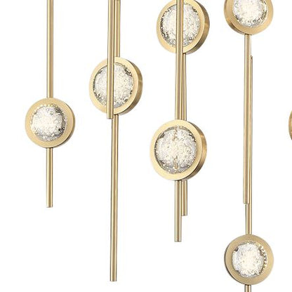 Eurofase Barletta 23.50 In. x 12 In. Integrated LED Chandelier in Brass