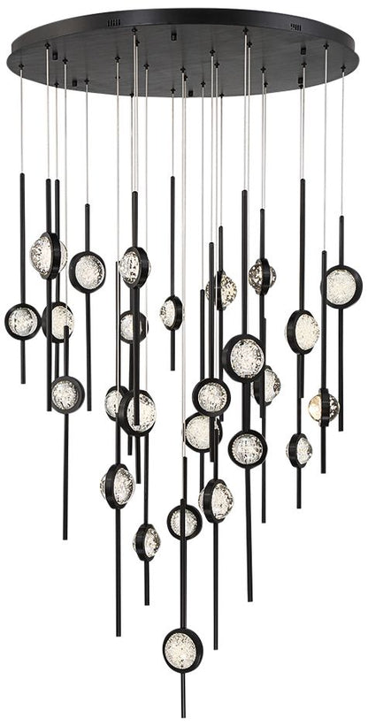 Eurofase Barletta 23.50 In. x 39.75 In. Integrated LED Chandelier in Black