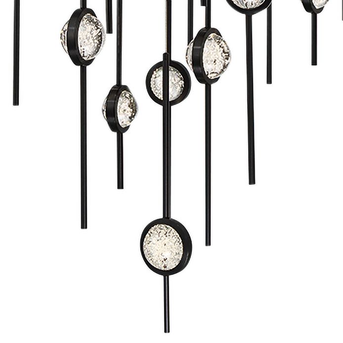 Eurofase Barletta 23.50 In. x 39.75 In. Integrated LED Chandelier in Black