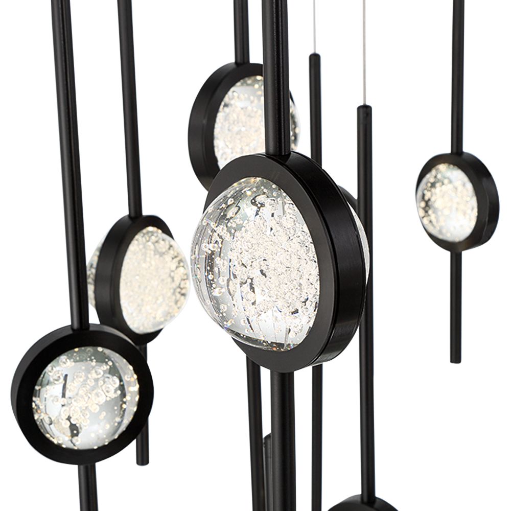 Eurofase Barletta 23.50 In. x 39.75 In. Integrated LED Chandelier in Black