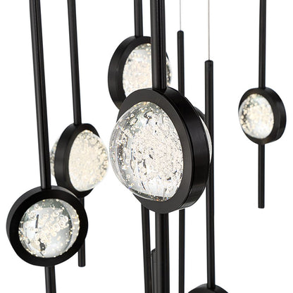 Eurofase Barletta 23.50 In. x 39.75 In. Integrated LED Chandelier in Black
