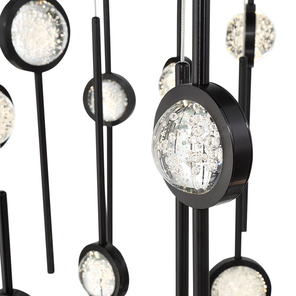 Eurofase Barletta 23.50 In. x 39.75 In. Integrated LED Chandelier in Black