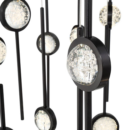 Eurofase Barletta 23.50 In. x 39.75 In. Integrated LED Chandelier in Black