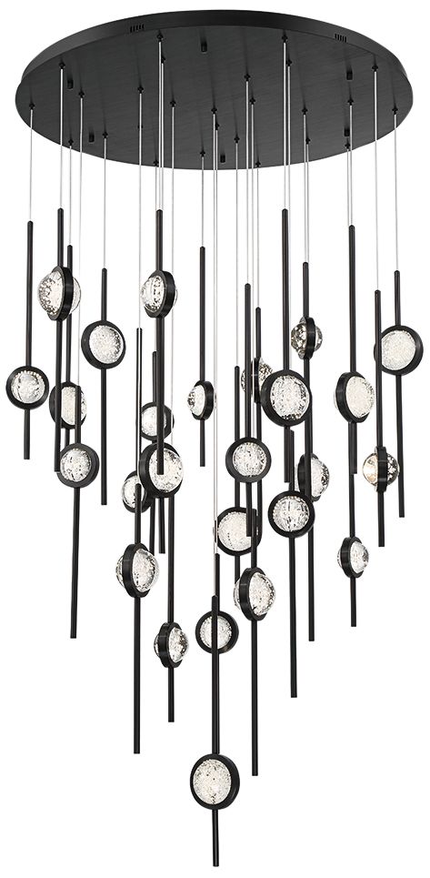 Eurofase Barletta 23.50 In. x 39.75 In. Integrated LED Chandelier in Black