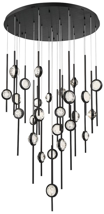 Eurofase Barletta 23.50 In. x 39.75 In. Integrated LED Chandelier in Black