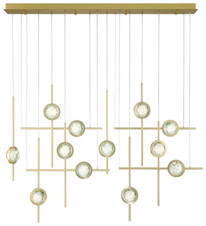 Eurofase Barletta 53" LED Chandelier  Gold