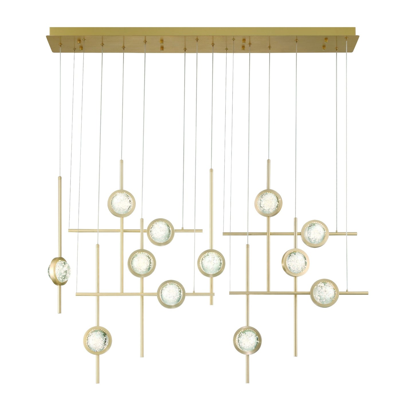 Eurofase Barletta 53" LED Chandelier  Gold