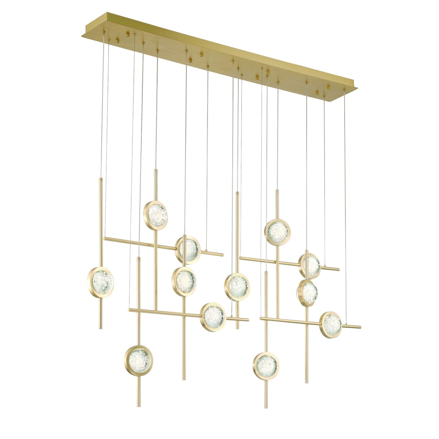 Eurofase Barletta 53" LED Chandelier  Gold