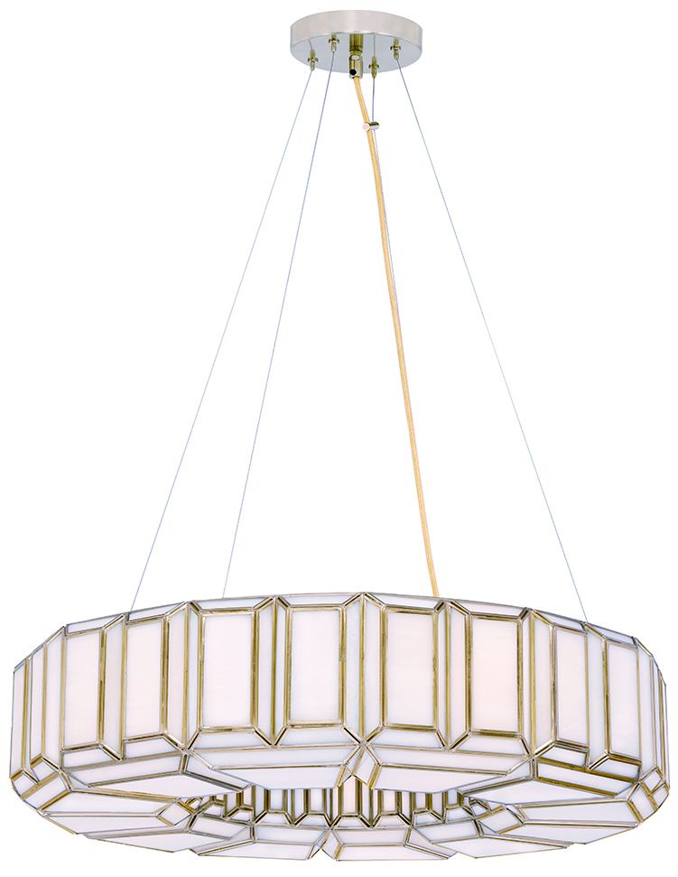 fase Belmont 8 Light Chandelier in Brass