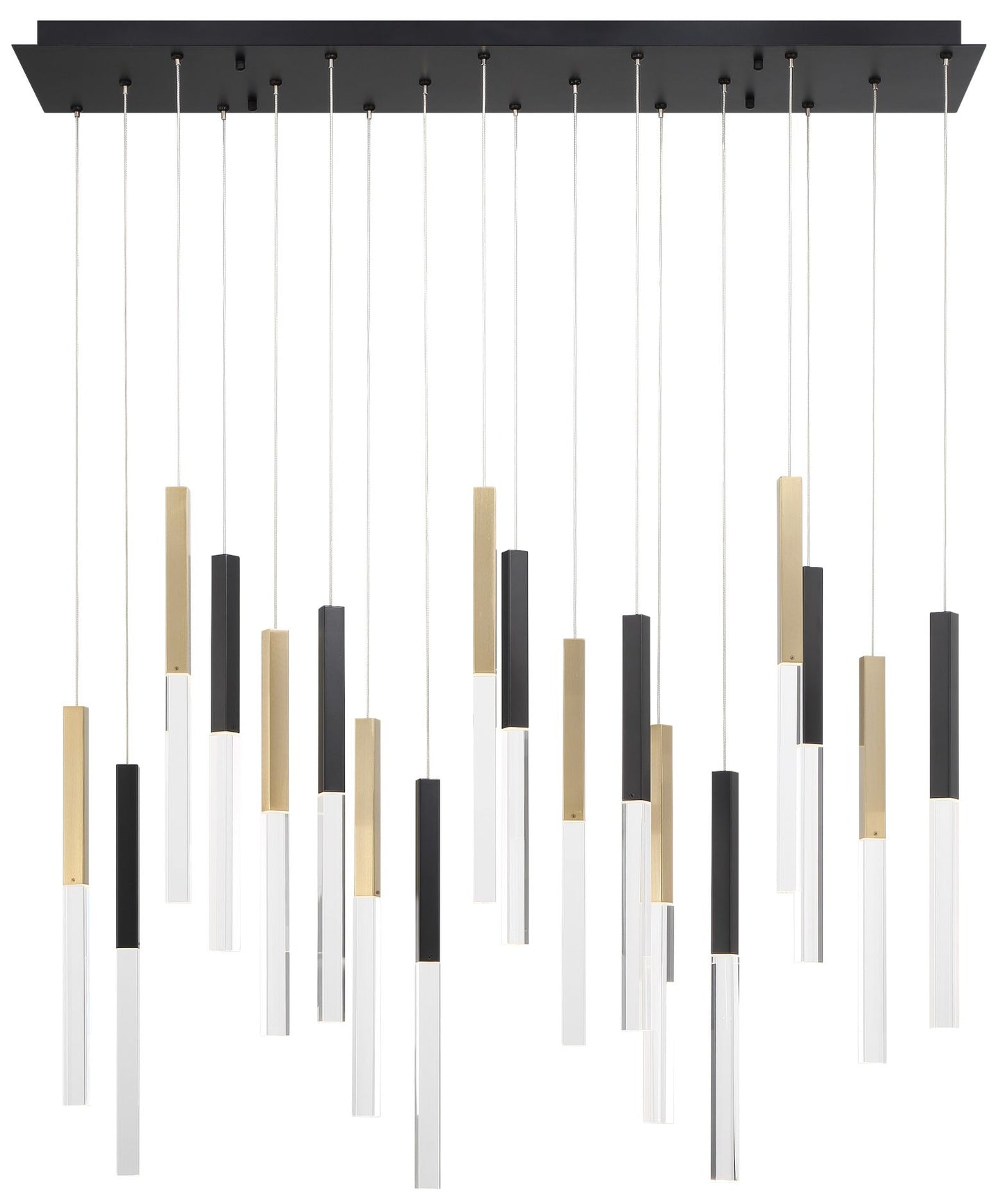 Eurofase Benicio 18 Light Chandelier in Gold & Black