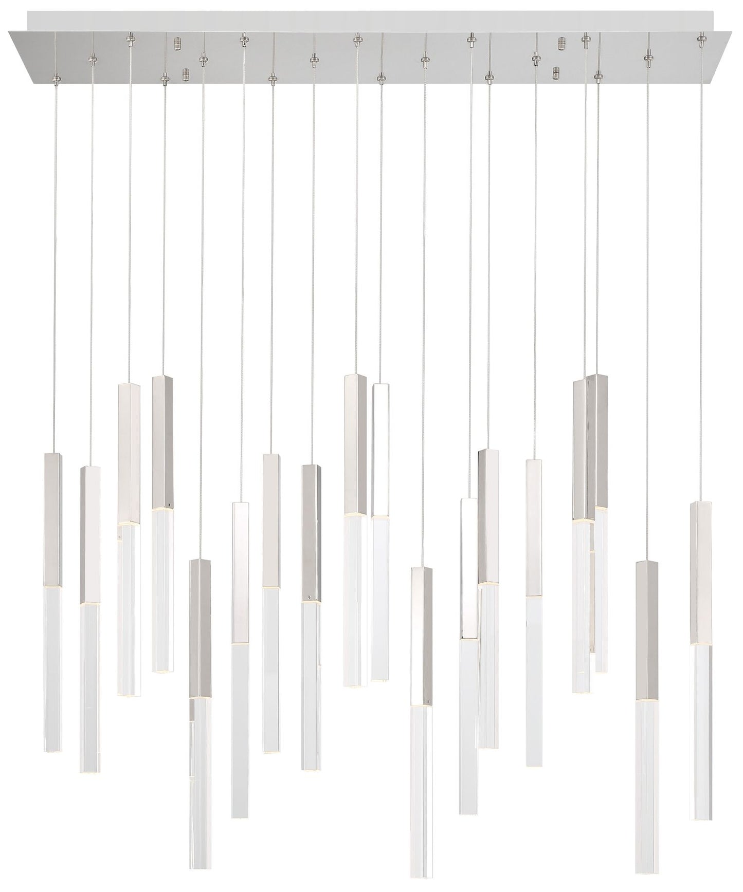 Eurofase Benicio 18 Light Chandelier in Nickel