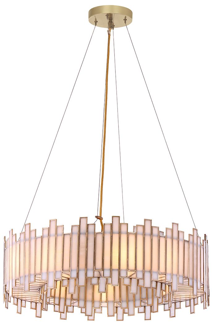 fase Birla 8 Light Chandelier in Brass