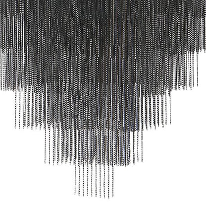 fase Bloomfield 31" Wide Black LED Oval Chandelier