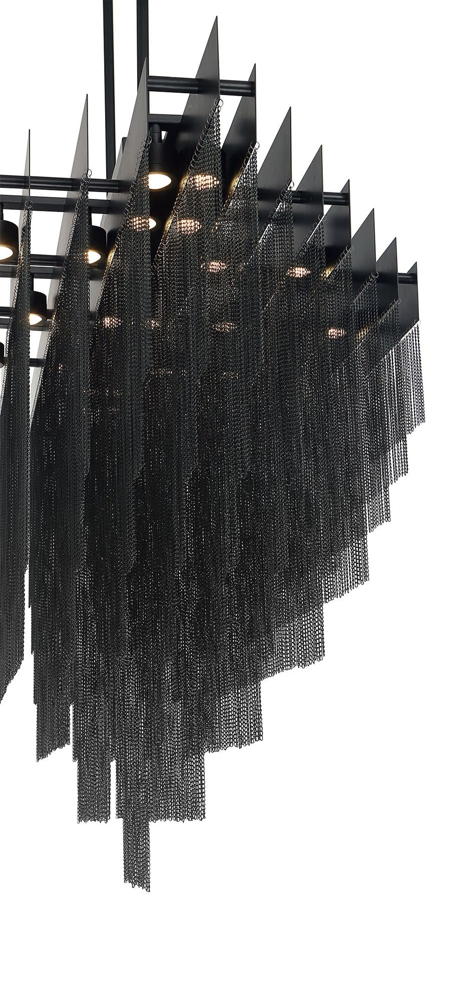 Eurofase Bloomfield 47 1/4" Wide Black Tiered LED Chandelier